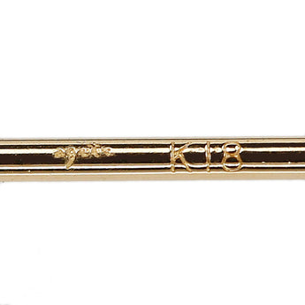 アガット ダイヤモンド ピアス K18イエローゴールド agete パヴェ 華奢【中古】【902202】