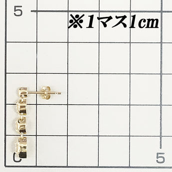 ダイヤモンド ピアス K18イエローゴールド 揺れる【中古】【902204】