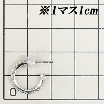 ダイヤモンド ピアス K18ホワイトゴールド フープ【中古】【902205】