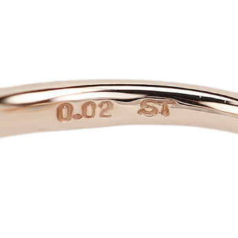サマンサティアラ ダイヤモンド リング  K10ピンクゴールド Samantha Tiara ハート 透かし 細め 華奢【中古】【902245】