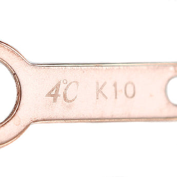 ヨンドシー キュービックジルコニア ネックレス K10ピンクゴールド 4℃ ハート 一粒石 華奢【中古】【902252】