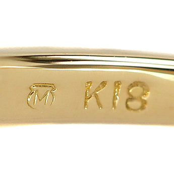 ミキモト アコヤ真珠 リング K18イエローゴールド MIKIMOTO リボン 細め【中古】【902270】