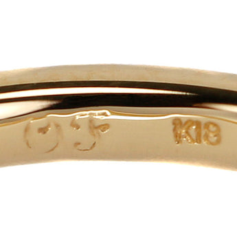 オレフィーチェ ダイヤモンド リング K18イエローゴールド ピンキーリング 華奢 細め ハーフエタニティ【中古】【902272】