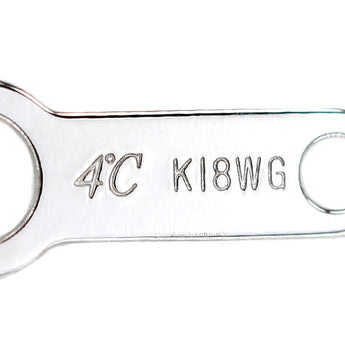 ヨンドシー ダイヤモンド ネックレス K18ホワイトゴールド 4℃ ハート 透かし【中古】【902282】