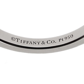 ティファニー ダイヤモンド フォーエバー リング Pt950 TIFFANY&Co. 3P ウェディング バンド 細め 華奢【中古】【902288】