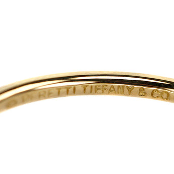 ティファニー ティアドロップ リング K18イエローゴールド TIFFANY&Co. エルサ・ペレッティ 地金のみ 石なし 揺れる 華奢 細め 雫 しずく 涙 なみだ【中古】【902291】