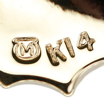 ミキモト アコヤ真珠 ペンダントトップ K14イエローゴールド K18イエローゴールド MIKIMOTO 葉 リーフ 植物 ボタニカル 一粒パール【中古】【902300】