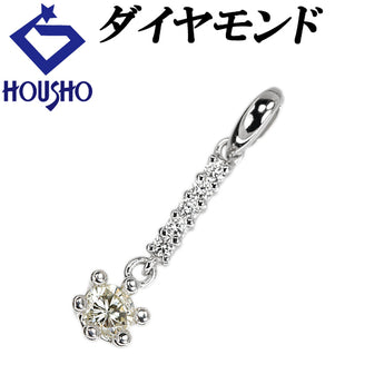 ダイヤモンド ペンダントトップ ダイヤモンド K18ホワイトゴールド【中古】【902304】
