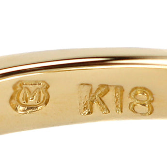 ミキモト ダイヤモンド リング K18イエローゴールド MIKIMOTO スクエア 四角【中古】【902305】
