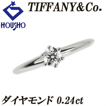 ティファニー ダイヤモンド ソリティア リング Pt950 TIFFANY&Co. 一粒石 6本爪 ソリテール 【中古】【902307】