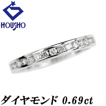 ダイヤモンド リング K18ホワイトゴールド フルエタニティ レール留め【中古】【902310】