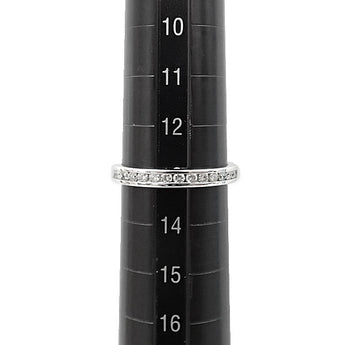 ダイヤモンド リング K18ホワイトゴールド フルエタニティ レール留め【中古】【902310】