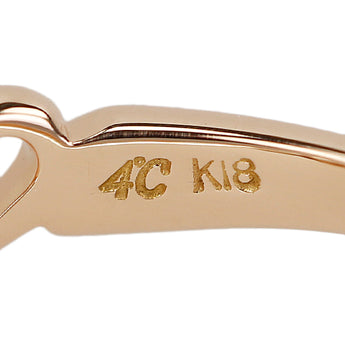 ヨンドシー ダイヤモンド リング ピンクサファイア K18ピンクゴールド 4℃ ハート 透かし 華奢【中古】【902313】
