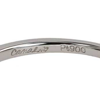 カナルヨンドシー ダイヤモンド リング Pt900 canal4℃ ハーフエタニティ 一文字 細め 華奢【中古】【902318】