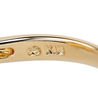 タサキ 田崎真珠 アコヤ真珠 リング ダイヤモンド K18イエローゴールド TASAKI ベビーパール リボン【中古】【902324】
