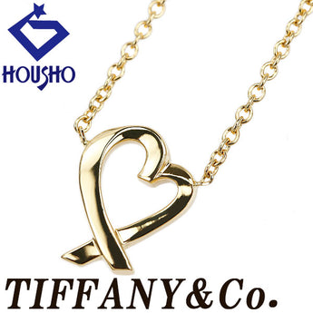ティファニー ラビングハート ネックレス K18イエローゴールド TIFFANY&Co. パロマ・ピカソ 地金のみ 石なし【中古】【902349】