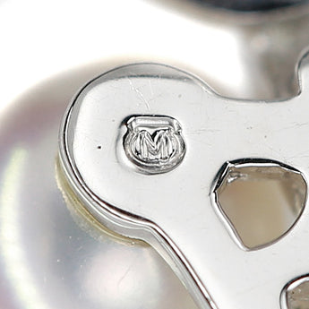 ミキモト アコヤ真珠 ネックレス ダイヤモンド K18ホワイトゴールド MIKIMOTO【中古】【902351】