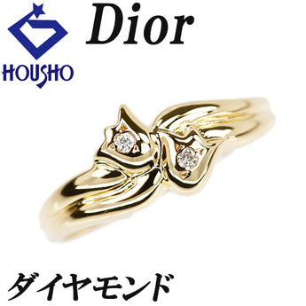 Dior Diamond Ring, 18K Yellow Gold, Dior Tulip Flower Botanical [Pre-owned] [902360]