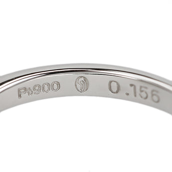 Pre-owned Ginza Diamond Shiraishi Diamond Ring, Pt900, Narrow Wave Design, Item Number 902362