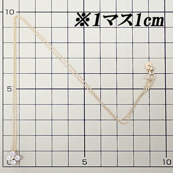 Diamond necklace in 18K yellow gold, featuring a flower, plant, and botanical design. [Pre-owned] [902371]