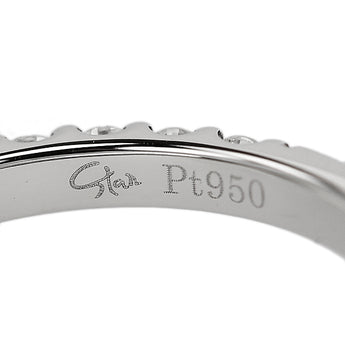 スタージュエリー ダイヤモンド リング Pt950 STAR JEWELRY ハーフエタニティ 一文字 細め【中古】【902386】