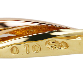 スタージュエリー ダイヤモンド リング K18イエローゴールド K18ピンクゴールド STAR JEWELRY ダブルライン 重ね付け風 二連風 コンビ【中古】【902387】