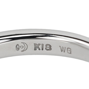タサキ 田崎真珠 ダイヤモンド リング K18ホワイトゴールド TASAKI ハート 細め【中古】【902422】