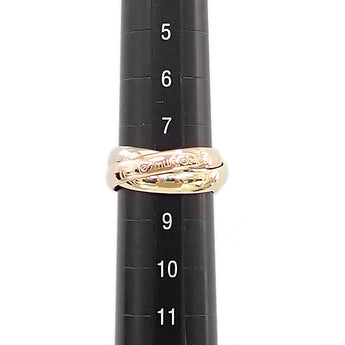 カルティエ トリニティ リング K18イエローゴールド K18ホワイトゴールド K18ピンクゴールド CARTIER #48 3連 スリーカラーゴールド 地金のみ 石なし【中古】【902424】