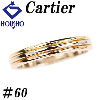 カルティエ トリニティ ウェディング リング K18イエローゴールド K18ホワイトゴールド K18ピンクゴールド CARTIER #60 スリーカラーゴールド メンズ ユニセックス 地金のみ 石なし【中古】【902427】