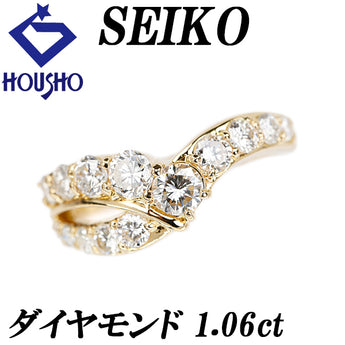 セイコー ダイヤモンド リング K18イエローゴールド SEIKO【中古】【902433】