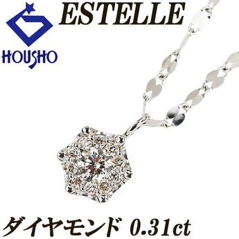 エステール ダイヤモンド ネックレス Pt900 Pt850 ESTELLE ロング【中古】【902446】