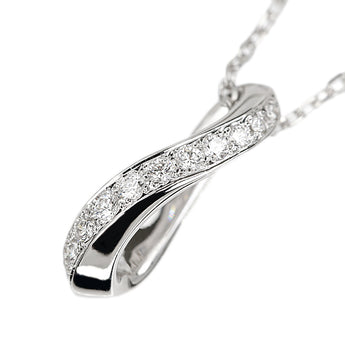 ミキモト ダイヤモンド ネックレス K18ホワイトゴールド MIKIMOTO マルチway【中古】【902450】