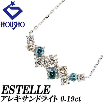 エステール アレキサンドライト ネックレス ダイヤモンド Pt900 Pt850 ESTELLE【中古】【902463】