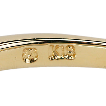 ミキモト アコヤ真珠 リング K18イエローゴールド MIKIMOTO リボン 細め 華奢【中古】【902479】