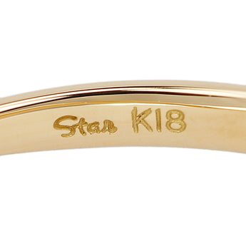 スタージュエリー ダイヤモンド リング K18イエローゴールド STAR JEWELRY 一粒石 華奢 細め【中古】【902481】