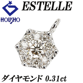 エステール ダイヤモンド ペンダントトップ Pt900 ESTELLE【中古】【902490】