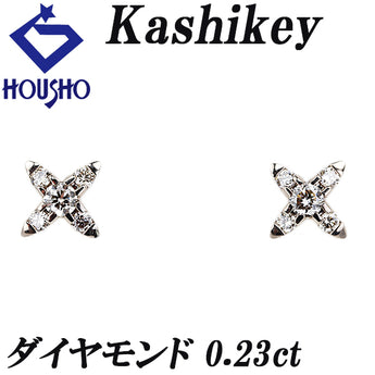 カシケイ ブラウンダイヤモンド ネイキッド ピアス K18ブラウンゴールド Kashikey クロス【中古】【902494】