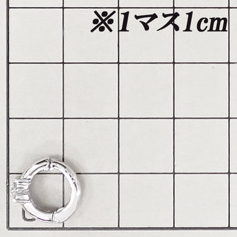 ダイヤモンド イヤリング K18ホワイトゴールド フープ 花 フラワー 植物 ボタニカル【中古】【902506】