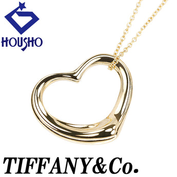 ティファニー オープンハート ネックレス K18イエローゴールド TIFFANY&Co. エルサ・ペレッティ 地金のみ 石なし【中古】【902517】