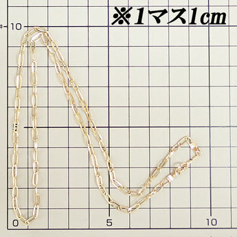 チェーンネックレス K18イエローゴールド 小豆 51.0cm 地金のみ 石なし【中古】【902518】