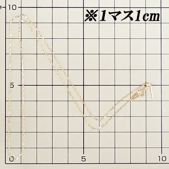 チェーンネックレス K18イエローゴールド 小豆 45.0cm フィニッシュピン 地金のみ 石なし【中古】【902532】
