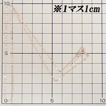 チェーンネックレス K18ピンクゴールド 地金のみ 石なし フィニッシュピン【中古】【902534】