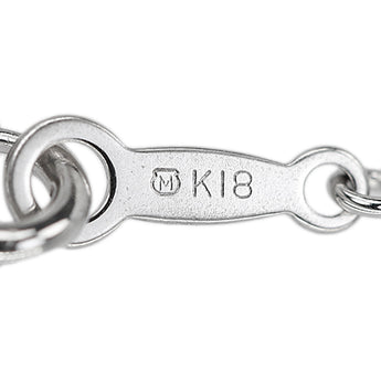 ミキモト チェーンネックレス K18ホワイトゴールド MIKIMOTO 小豆 38.0cm 地金のみ 石なし【中古】【902541】