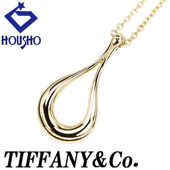 ティファニー オープンティアドロップ ネックレス K18イエローゴールド TIFFANY&Co. エルサ・ペレッティ 雫 しずく 涙 なみだ 透かし 地金のみ 石なし【中古】【902546】