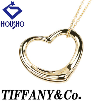 ティファニー オープンハート ネックレス K18イエローゴールド TIFFANY&Co. エルサ・ペレッティ 地金のみ 石なし【中古】【902548】