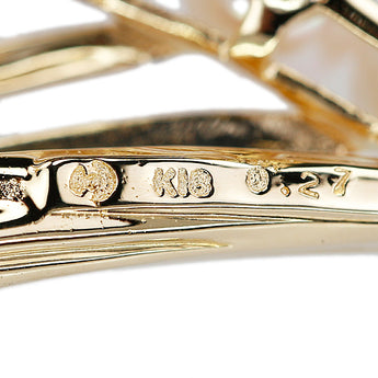 タサキ 田崎真珠 アコヤ真珠 ブローチ ダイヤモンド K18イエローゴールド TASAKI 3way ペンダントトップ 帯留め 透かし【中古】【902562】