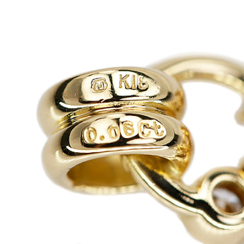ミキモト ダイヤモンド ペンダントトップ K18イエローゴールド MIKIMOTO 鍵 キー ハート クロス 十字架 【中古】【902565】
