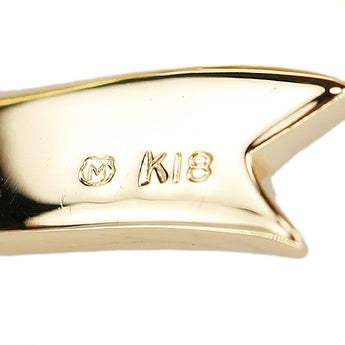 ミキモト ペンダントトップ K18イエローゴールド MIKIMOTO リボン ロゴ 地金のみ 石なし【中古】【902566】