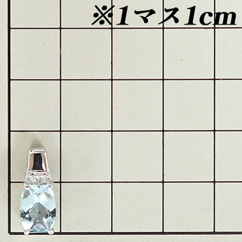 アクアマリン ペンダントトップ ダイヤモンド Pt900【中古】【902568】