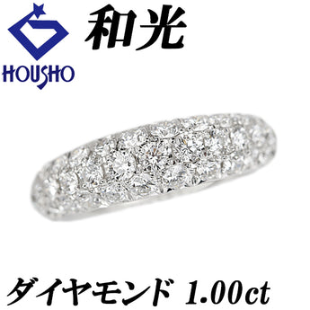 和光 WAKO ダイヤモンド リング Pt900 パヴェ【中古】【902583】